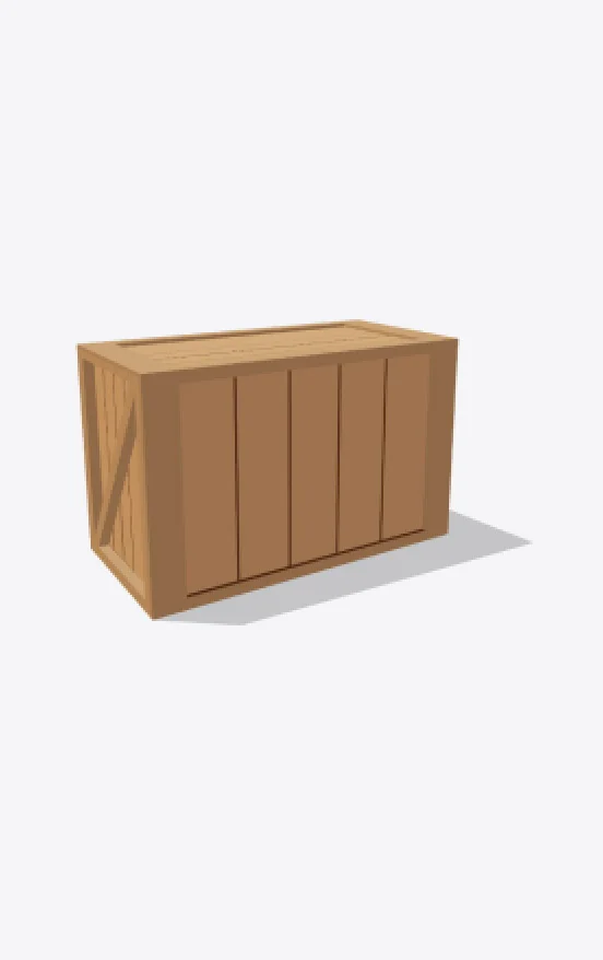 Emballage en caisses en bois pour exportation